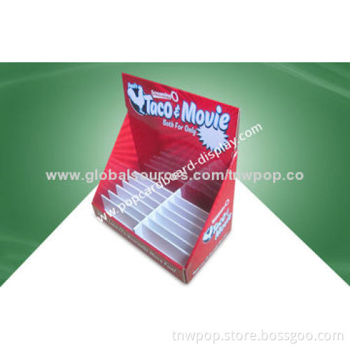 POP Cardboard Counter Display, Product Sit Upright/Eye-catching/Strong/Long Lasting/Eco-friendly